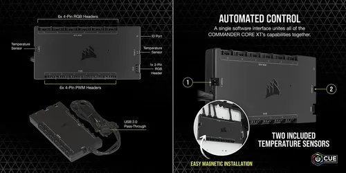 CORSAIR COMMANDER PROと CORE XTのセット Controlador Corsair Commander Core Xt, Rgb Icue, Hub Pwm