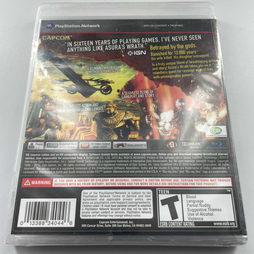 Asuras Wrath Ps3 (leer Descripción) (Usado)