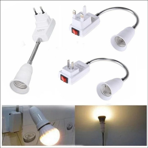 Soquete Flexível Adaptador Lâmpada E27 Tomada 20 Cm Bfh2310 Cor da luz Branco 110V/220V