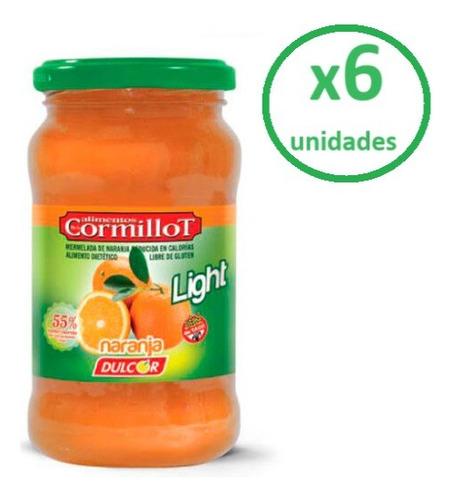 Pack Mermelada Naranja Dr. Cormillot 390g X 6 Un- Dh Tienda