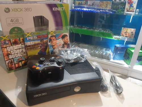 Xbox 360 Slim- Super Slim+jogos Menor Preço Barato Preto (Usado)