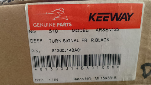 Direccional Delantera Derecha Arsen 125c.c Keeway