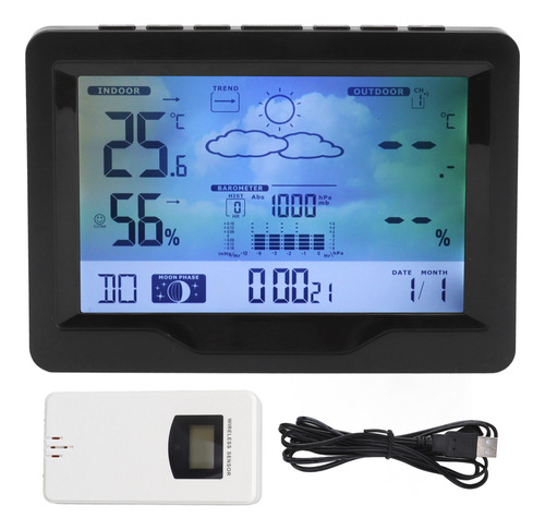 Reloj De Proyección Meteorológica, Monitor De Temperatura Y