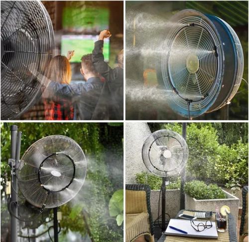 Kit De Ventilador De Nebulización Para Exteriores, Patio Fre