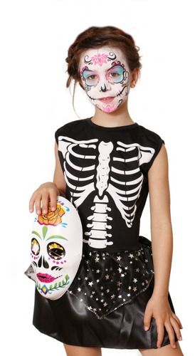 Edición Halloween! Disfraz Infantil Vestido Esqueleto 