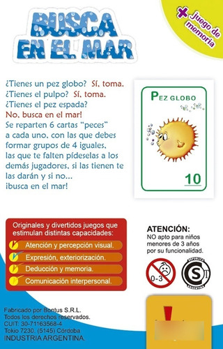 Juego De Mesa - Busca En El Mar