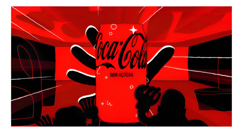 Coca Cola Sem Açúcar Lata 350ml Kit Com 15 Unidades
