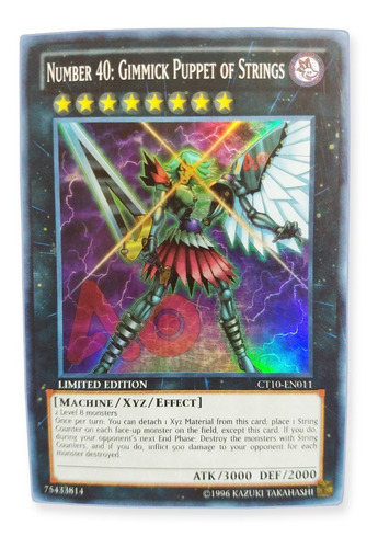 Yugi-oh! Number 40 Gimmick Puppet Of Strings Ct10-en011 Supe