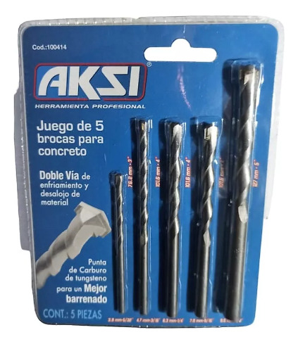 Brocas Mechas Para Concreto Alta Velocidad Pack De 2 Juegos