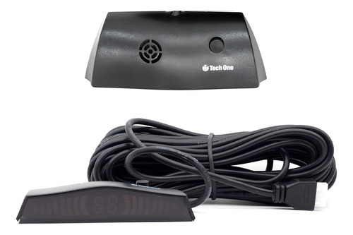 Sensor Estacionamento 4 Pontos Prata Display Sinal Sonoro