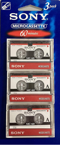 Microcasete Sony Smc60 Compatible Reproductor Mp3, Pack X3