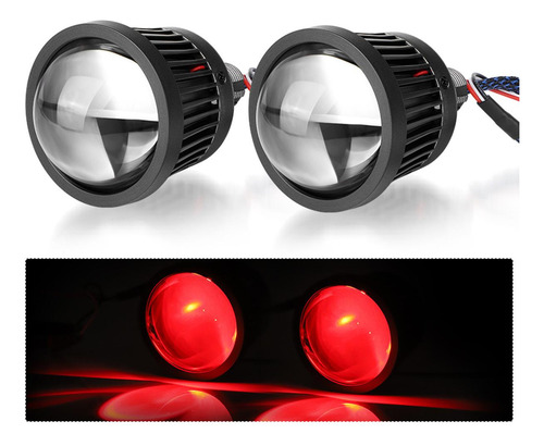 2.5 Inch Led Projector Len High Beam Fog Light Red Devil Eye