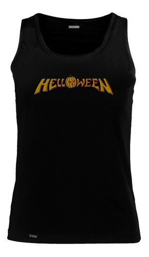 Camiseta Esqueleto Helloween Logo Banda Rock Sbo