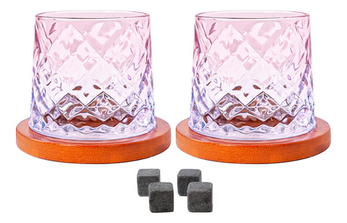 Mxqkamiti Juego De 2 Vasos De Whisky Giratorios, Vasos De Co