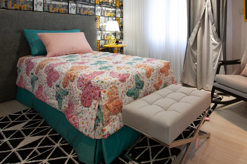 Imagem 2 de 5 de Conjunto Colcha Solteiro King Floral Irma Decorações