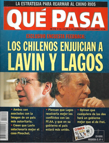 Revista Qué Pasa 1469 / 5-6-1999 / Enjuician A Lagos Lavín