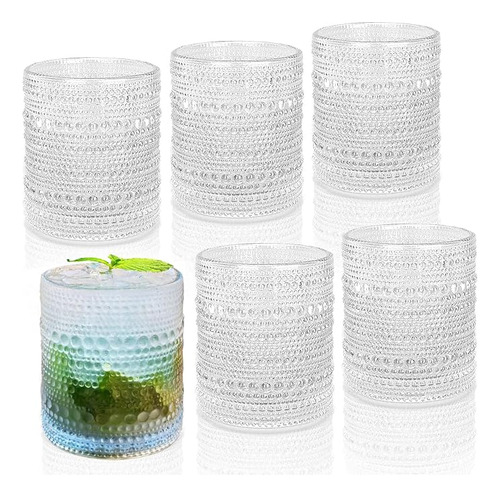 Juego 6 Vasos Vintage Hobnail 10 Onzas Vasos Coctel Vasos Ju