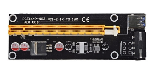 Adaptador Riser Pcie 1x 16x Placa Video Amd Ati Nvidia Molex