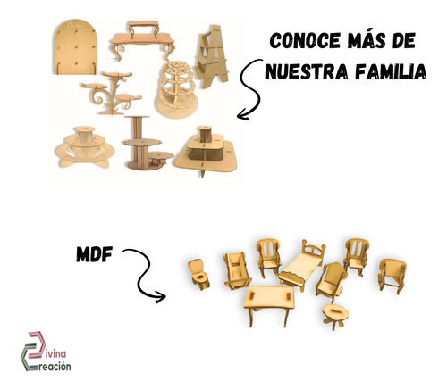 Casa De Muñecas Divina Creación 2 Mdf 3 Pisos
