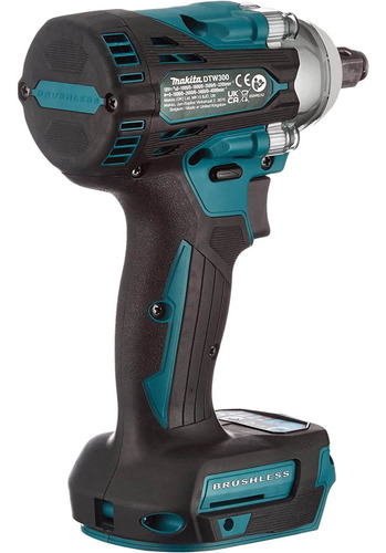 Chave de impacto Makita Bl 18v 1/2" DTW300z sem baterias de cor turquesa