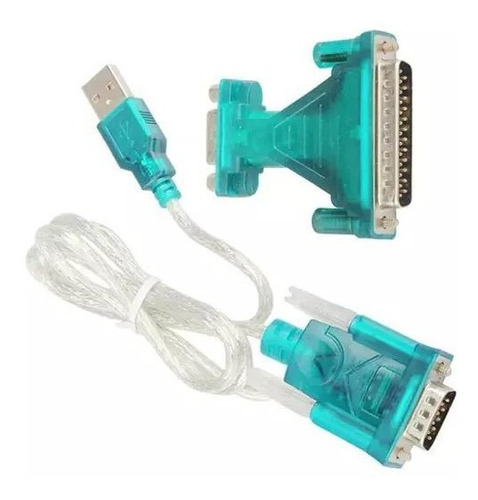 Cabo Serial Conversor Usb 2.0 Rs232 Macho + Adaptador Db25.