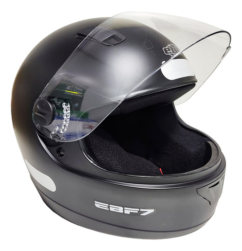 Capacete Moto Masculino Ebf 7 Solid Preto Fosco Tamanho 60