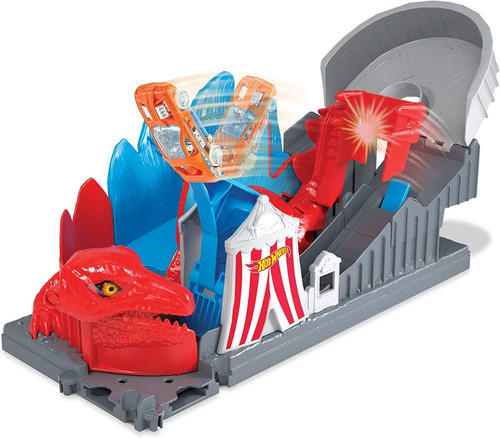 Pista Hot Wheels Dino Coaster Attack Playset Incluye 1 Auto
