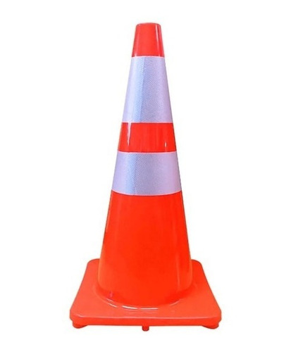 Conos Naranjos De 70 Cms + 4 Cintas Retráctiles (pack)
