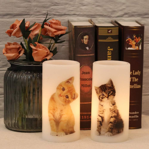 Velas Parpadeantes Sin Llama Y En Llamas Con Velas De Pilare