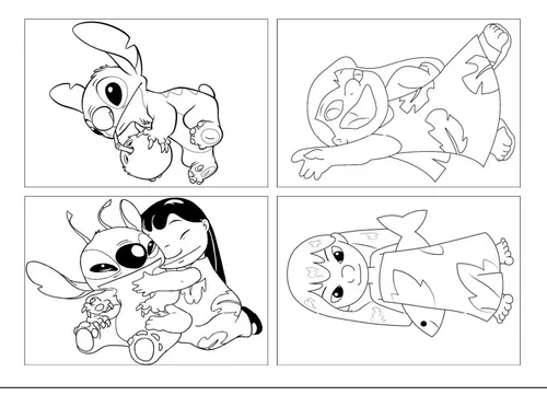 50 Desenhos Para Pintar E Colorir Lilo E Stitch - Folha A4 Inteira! 1 Por  Folha! - #0124