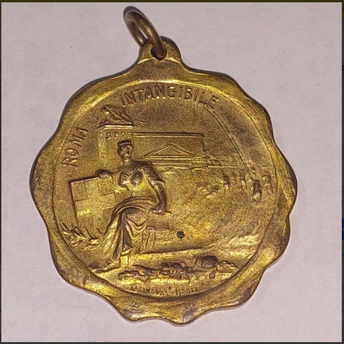 Medalla Conmemorativa Toma De Roma San Pedro Bronce -166