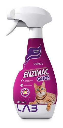 EnziMac Gatos - 500ml Eliminador De Odores E Manchas