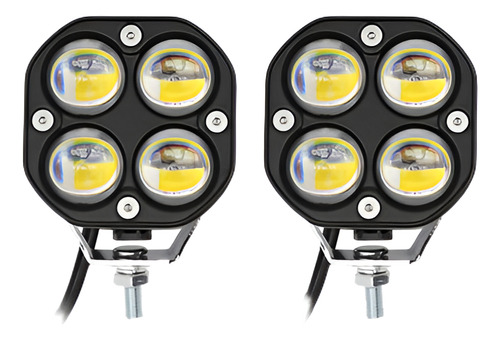 Luces Led Conducción Antiniebla Doble Color 40w 2 Unidades