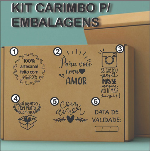 Imagem 1 de 8 de Kit Carimbos Embalagens