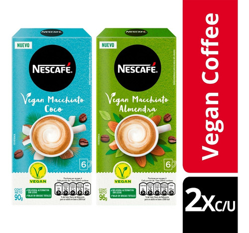 Café Nescafé® Vegan Macchiato Almendra Y Coco X4 Cajas