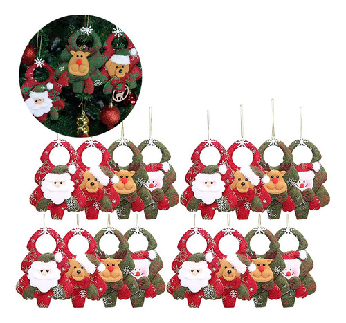 Colgante De Peluche Navideño Con Muñeco De Nieve Y Alce, 16
