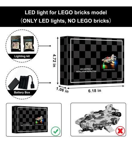 Luz Led Para Lego Star Wars Ghost & Phantom Ii 75357 Set Va
