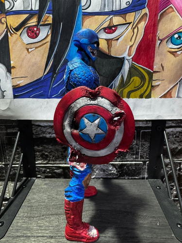 Figura De Acción Capitán América Zombie (Reacondicionado)