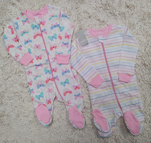 Dúo 2 Pijamas Piecitos Bebés Niñas The Childrens  Place 
