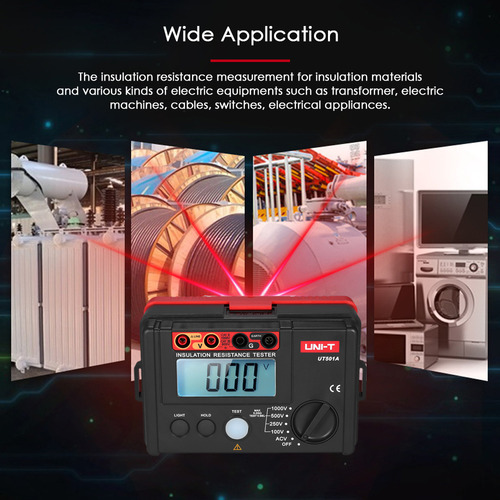 Medidor De Resistencia Voltímetro De Tierra Uni-t 1000v Ut50