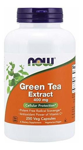 Now  Suplementos, Extracto De Té Verde 400 Mg Con Vitamina