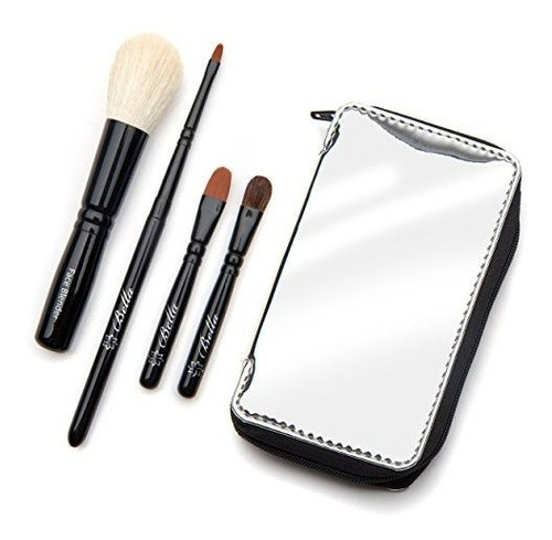 Brochas De Maquillaje - Bella Mini Travel Makeup Brush Set W