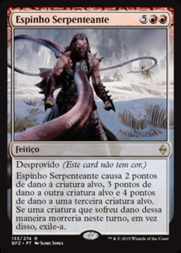 Carta Magic Serpentine Spike Idioma Portugues Mtg