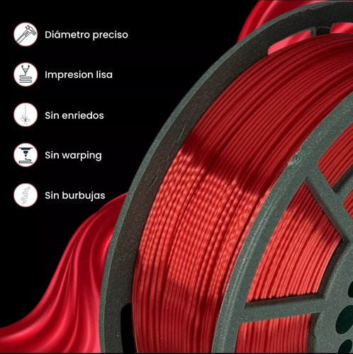 Filamento Pla+ Silk Gst 3d 1kg 1,75mm Green
