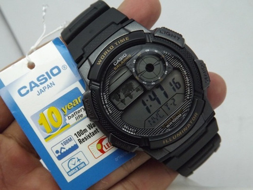 Imagen 3 de 5 de Reloj Hombre Casio Ae-1000w Negro Digital / Lhua Store