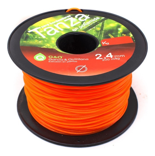 Tanza Bordeadora Redonda 2.4mm 200m Uruguay Color Naranja