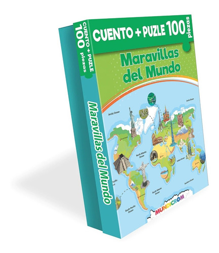 Libro Infantil Maravillas Del Mundo, Cuento + Puzzle 100 Pz 