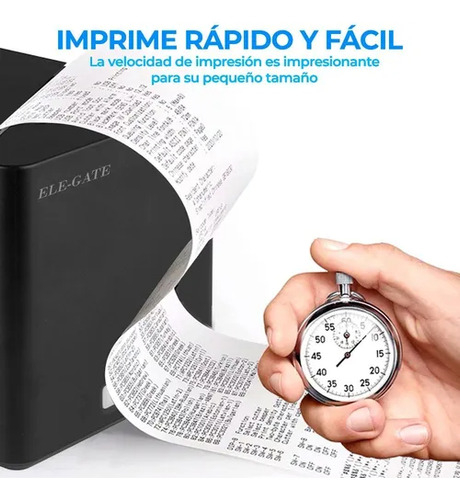 Impresora Termica 58mm Miniprinter Tickets Corte Manual Negro