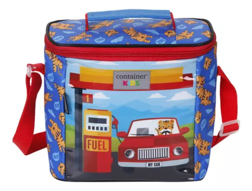 Lancheira Térmica Escolar Container Kids My Car Azul - 60679