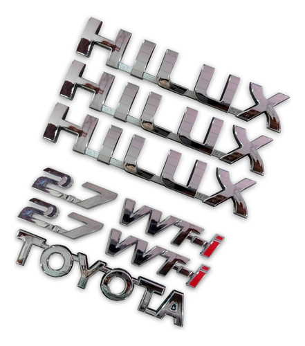 Kit Emblemas Cromados Toyota Hilux 2.7 Vvt-i